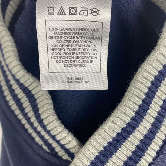 Disney Parks Mickey Mouse Letterman Jacket Boys Extra Small Blue Gray Pockets - Picture 4 of 12